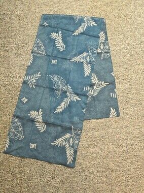 Anthropologie Botanical Leaf Pattern Silk Oblong Scarf